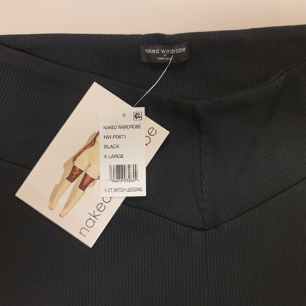 NWT NW V Cut Snatched Ribbed Leggings Black